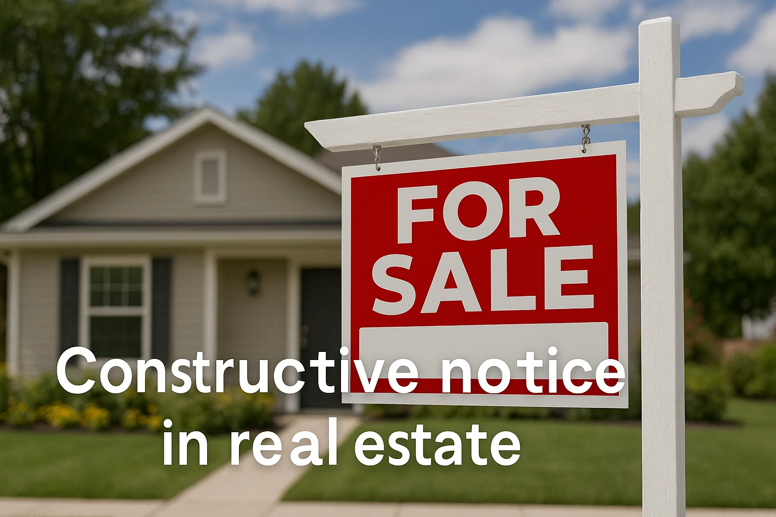 You are currently viewing Constructive Notice in Real Estate: What It Means and Why It Matters