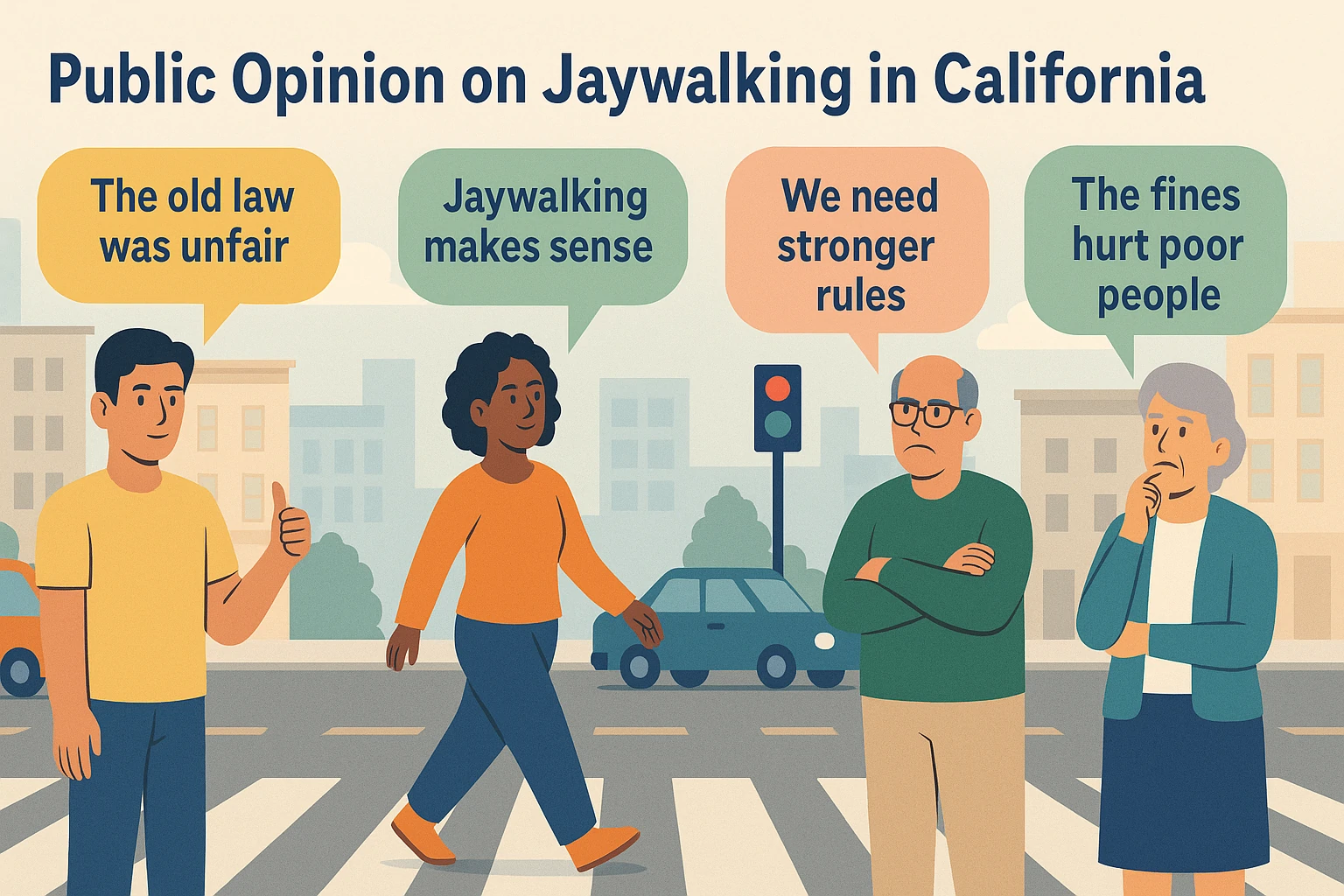 Public Opinion on Jaywalking in California