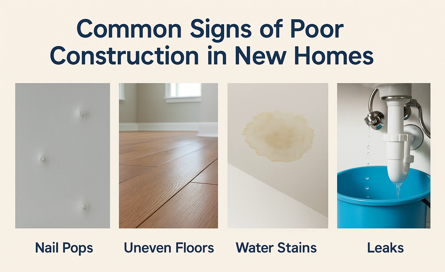 Common signs of poor construction in new residential homes