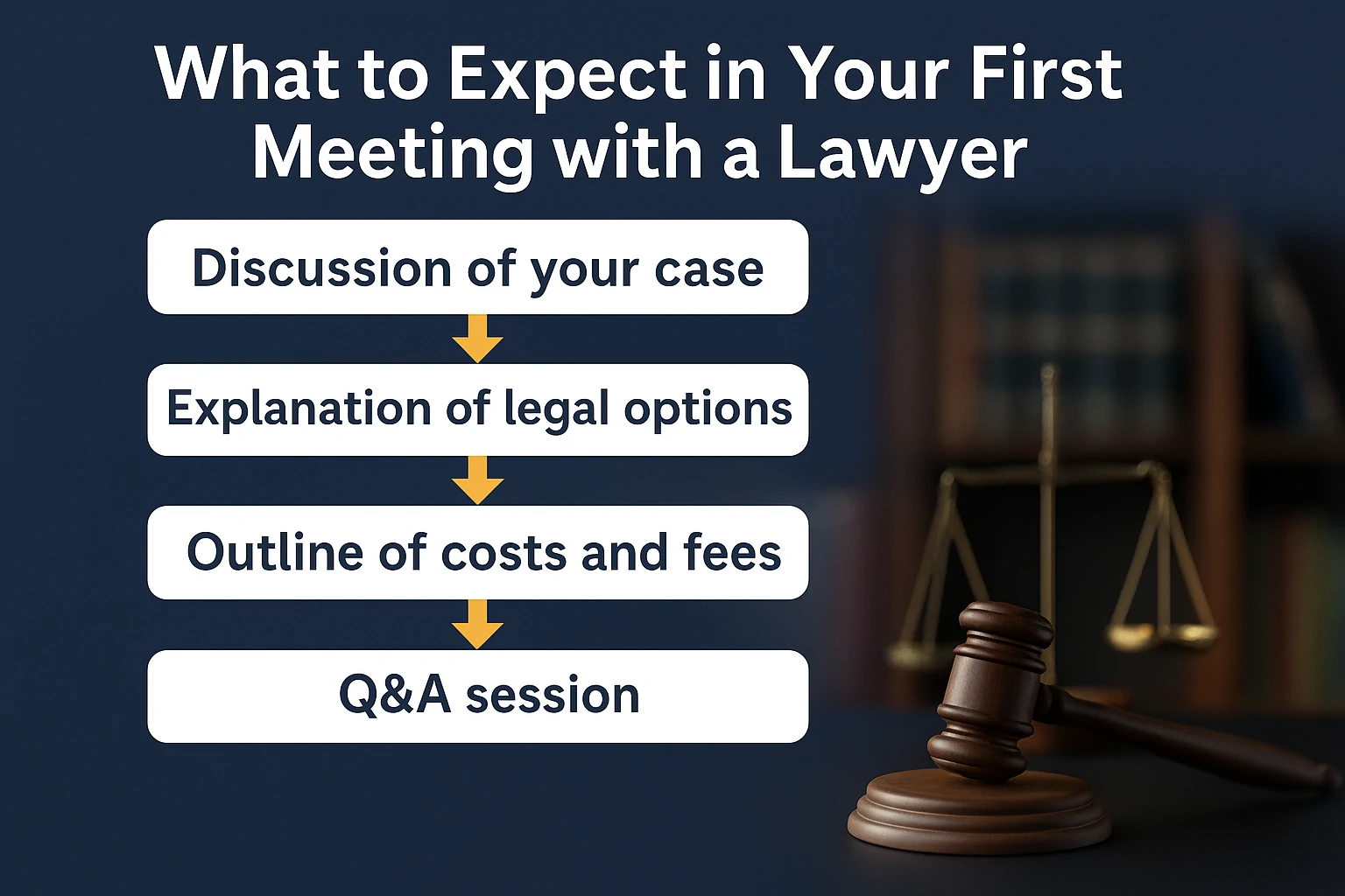 A digital infographic showing a calm, professional setting where a client speaks with a mesothelioma lawyer during an initial consultation.