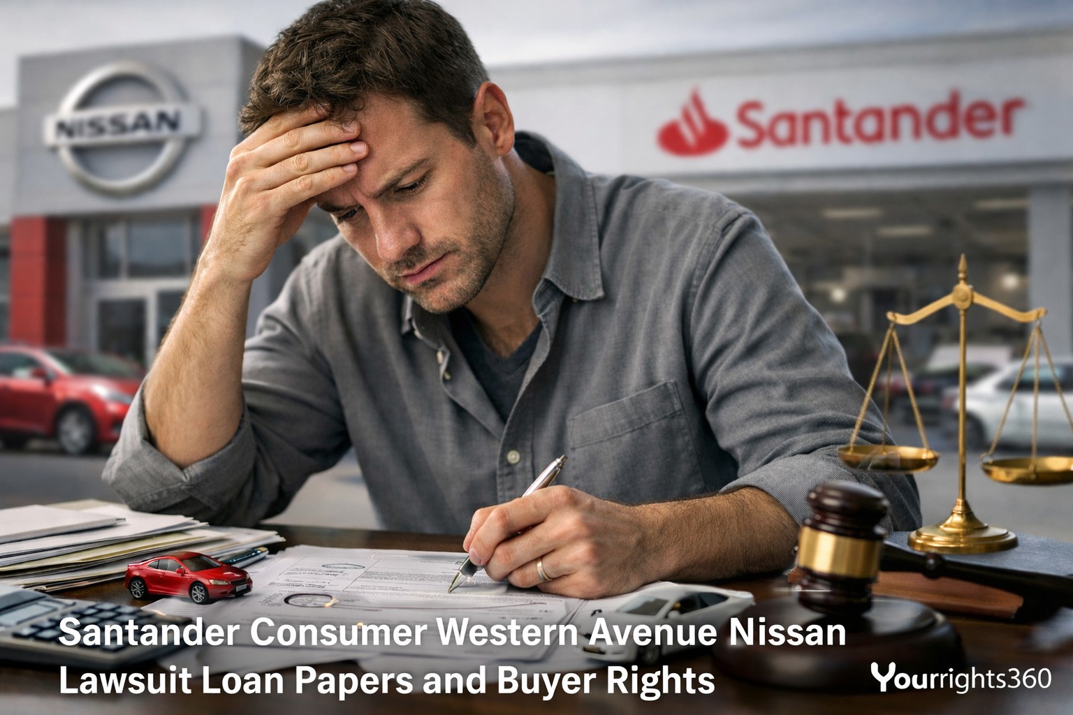Read more about the article Santander Consumer Western Avenue Nissan Lawsuit Loan Papers and Buyer Rights
